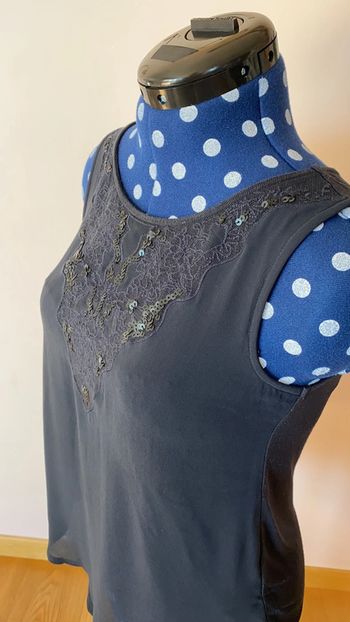 Blouse Camaïeu, bleu marine, T.38