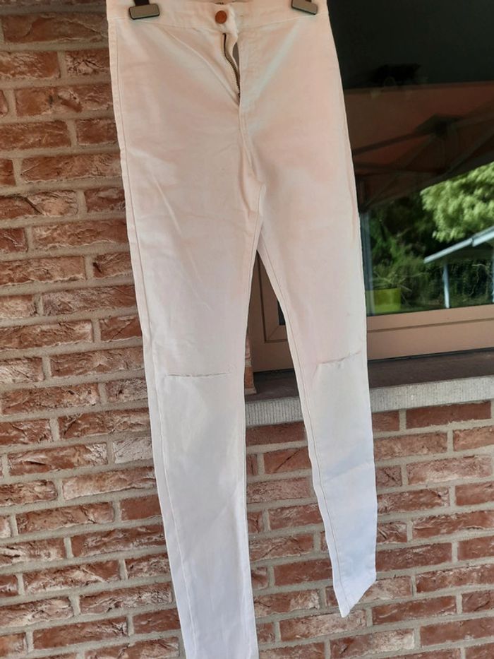 Pantalon  blanc crème - photo numéro 3