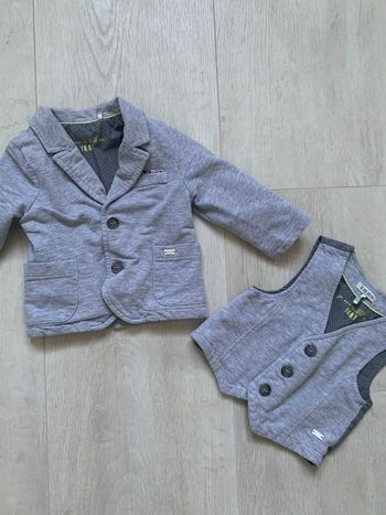 Veste et gilet gris IKKS 6 mois