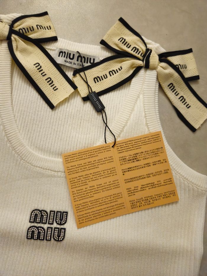 Débardeur Miu Miu noir blanc - photo numéro 5