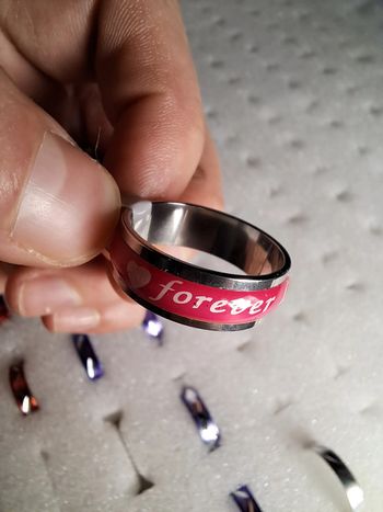 Bague acier inoxydable motifs