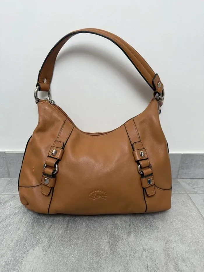 Sac à main Francinel en cuir brun très bon état - photo numéro 2