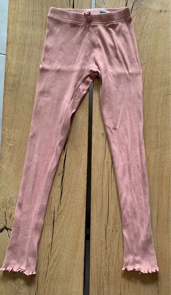 Legging rose poudré effet côtelé fille 10 ans (138/143) Kiabi