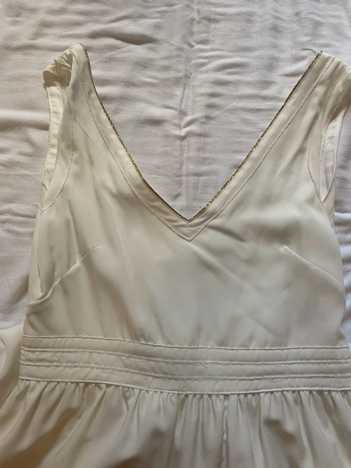 Robe blanche bords dorés la redoute - photo numéro 2