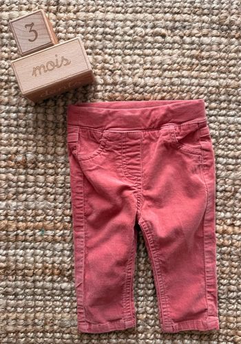 Jegging velours côtelé TAO 3mois / 60cm
