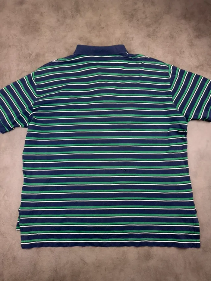 Polo Ralph Lauren à rayures Bleu et Vert Taille L - photo numéro 4