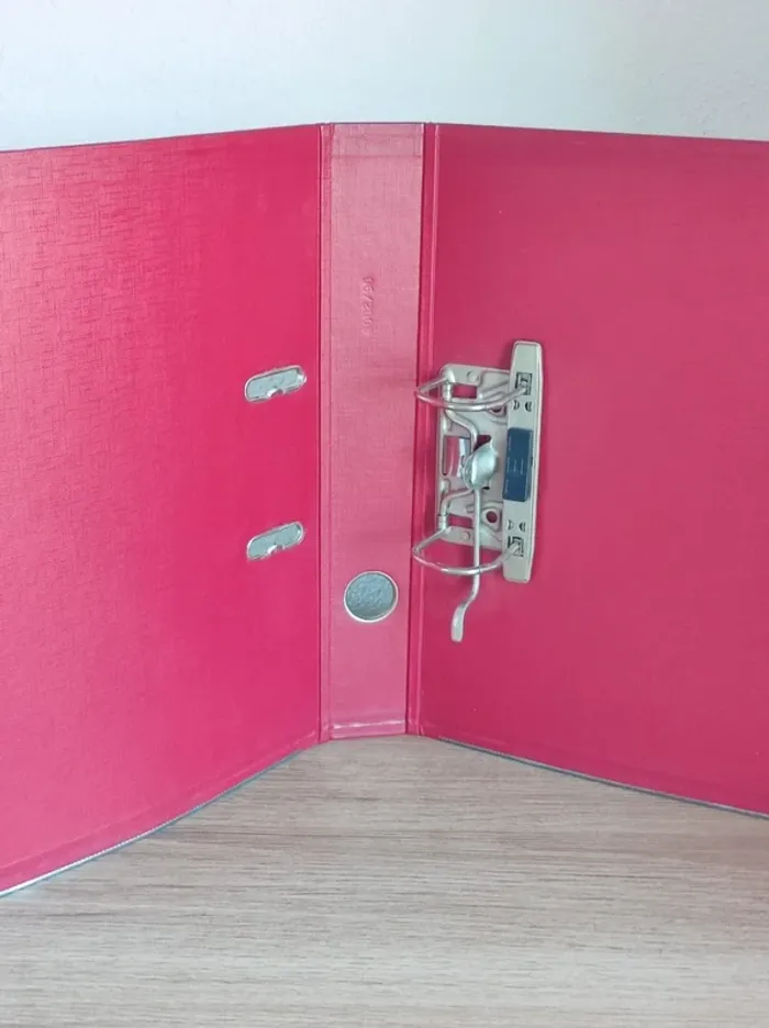 Classeur à levier carton rouge bordeaux - A4 / Dos 50mm - photo numéro 3