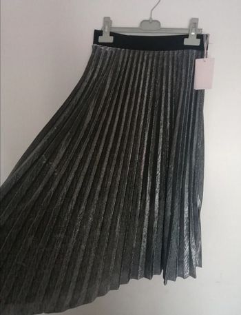 Jupe plissée argenté neuf