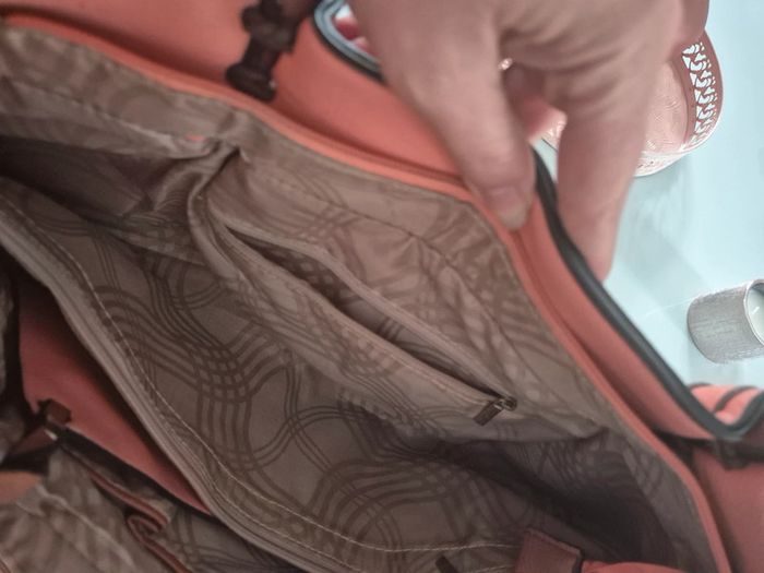 Joli sac à main corail et petite pochette - photo numéro 5