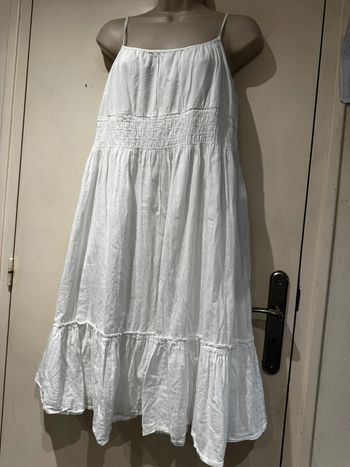 Vero Moda, robe, style bohème, taille 38 blanche