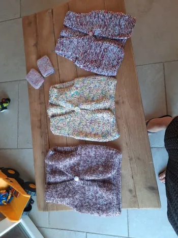 Lot de 3 boléros en laine