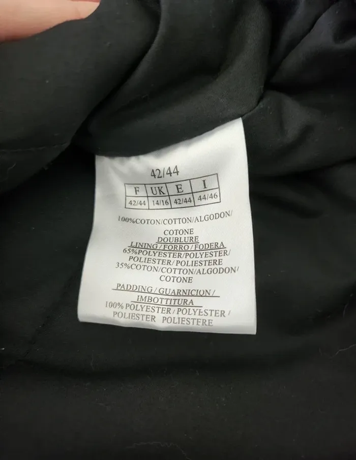 Manteau blouson côtelé noir lotus blossom taille 42/44 excellent état - photo numéro 5