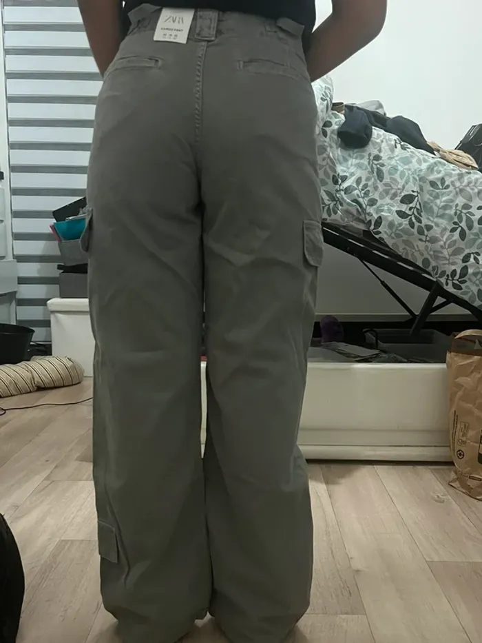 Pantalon cargo gris Zara taille 42 neuf avec étiquette - photo numéro 6
