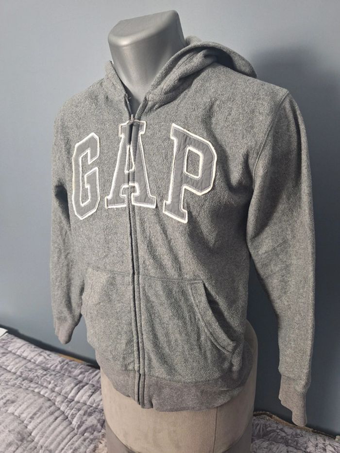 sweat a capuche / Hoodie - taille enfant 10/12 ans - gris / brodé 253 - photo numéro 4