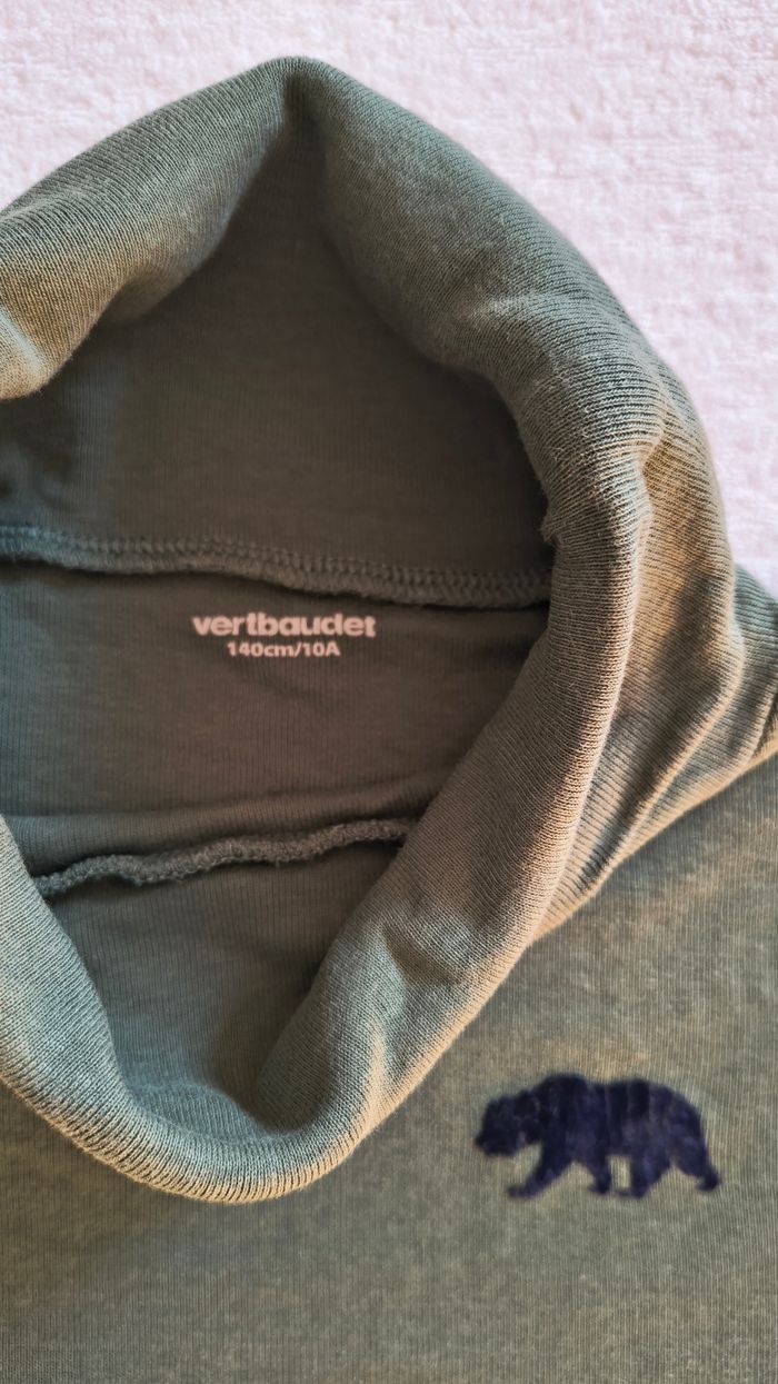 💚 Sous-pull kaki uni (10 ans) 💚 - photo numéro 3