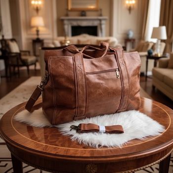 Sac de voyage en cuir pu lisse de très bonne qualité 