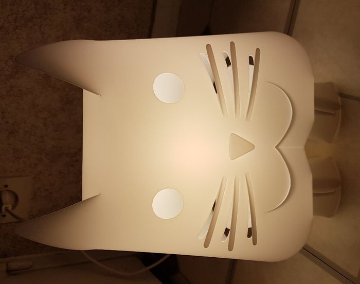 Officina Crea Italie – Lampe veilleuse chat pour enfant coloris blanc en polypropylène - photo numéro 2