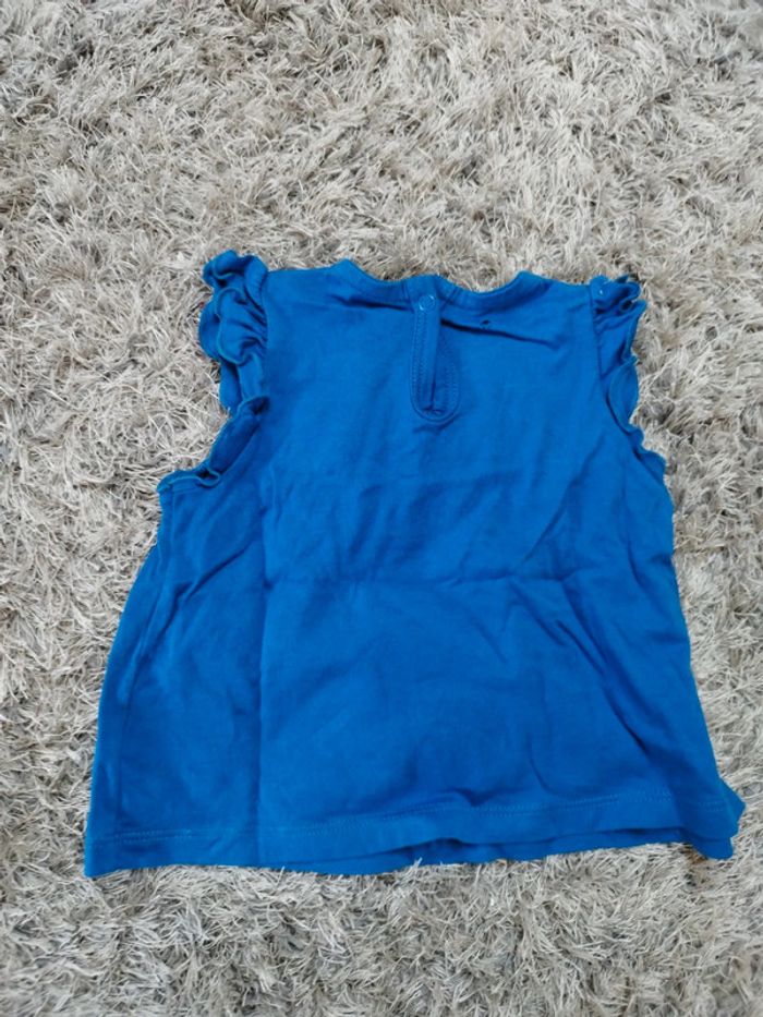 Lot de deux t-shirt bébé fille taille 6 mois été manches courtes - photo numéro 6