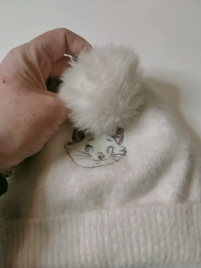 Bonnet bébé blanc Disney Marie (Les Aristochats) - photo numéro 4