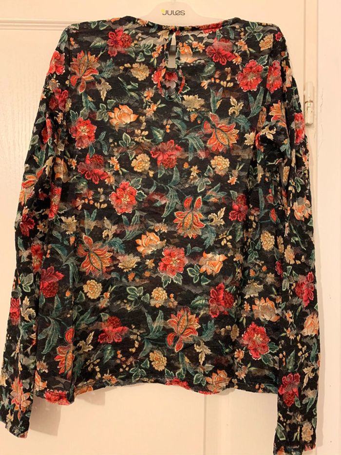 Blouse Promod imprimé T. M noire - photo numéro 2
