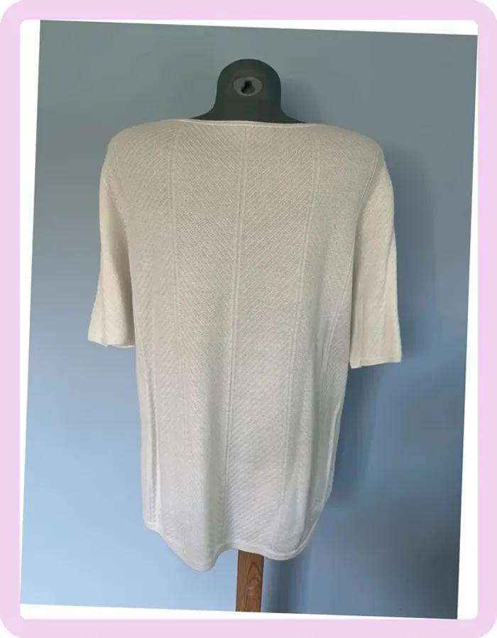 T-shirt blanc épais Comptoir des Cotonniers – Taille L – 100 % Coton - photo numéro 5