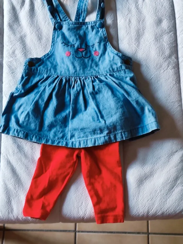 💋 ensemble robe salopette👗 et leggins 🎈
