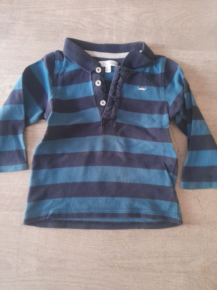 Polo manches longues Kitchoun garçon 18 mois