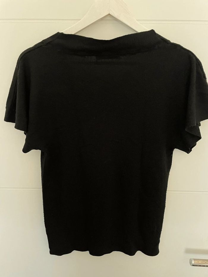 T shirt pull noir col V - photo numéro 2