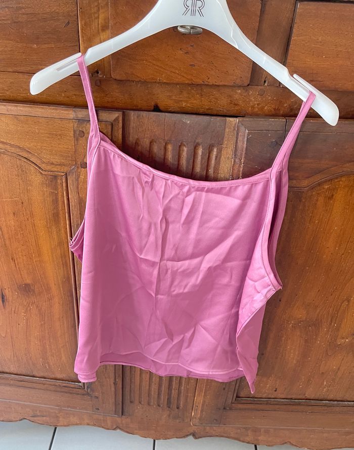 Blouse deux pièces , col V manches longues , rose - photo numéro 6