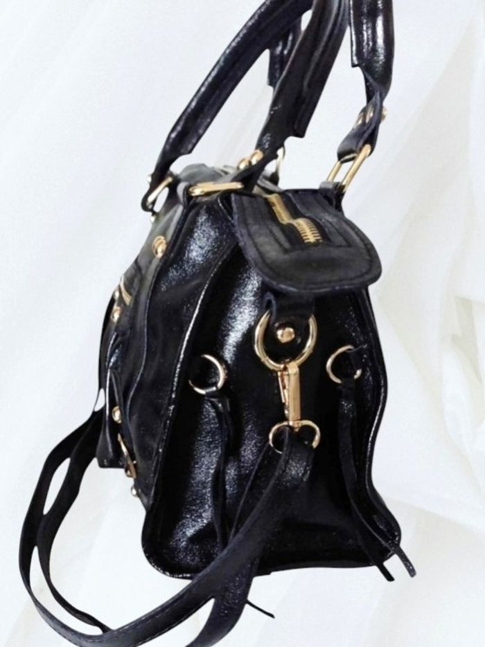 Sac bowling cuir taille standard noir irisé - photo numéro 9