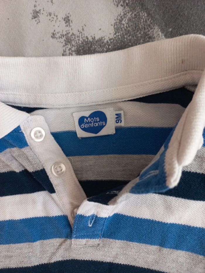 Polo manches longues 9 mois Mots d'enfants - photo numéro 4