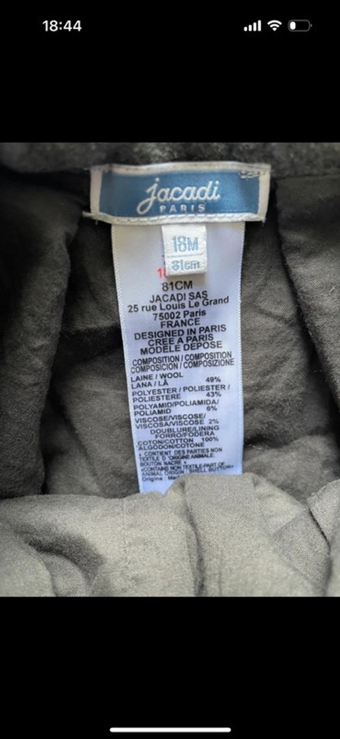Short hiver Jacadi taille 18 mois - photo numéro 3