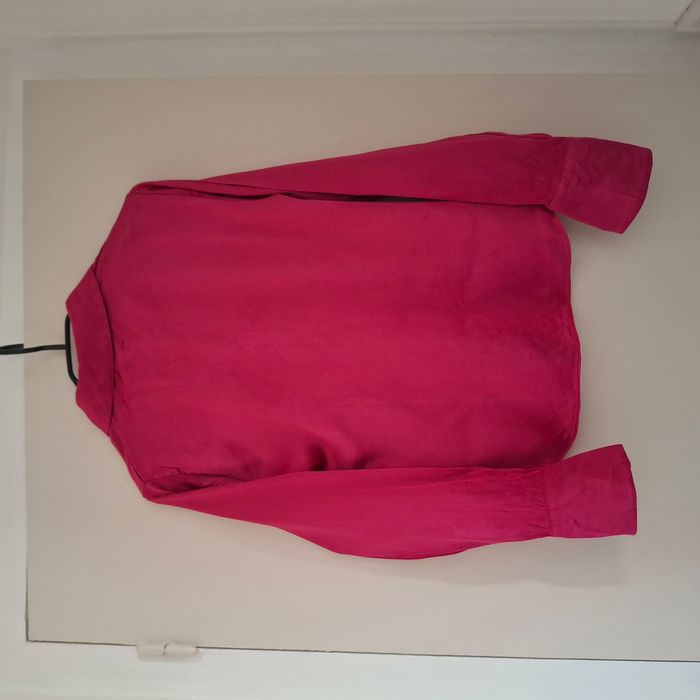 Chemise femme fuchsia effet satiné à manches longues - Taille 36 - Primark - photo numéro 3
