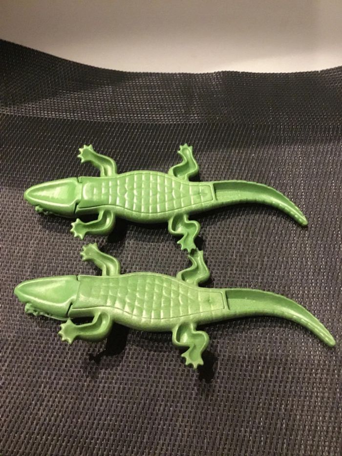 Playmobil lot 2 figurines crocodiles adultes verts alligators caïmans animaux sauvages - photo numéro 4
