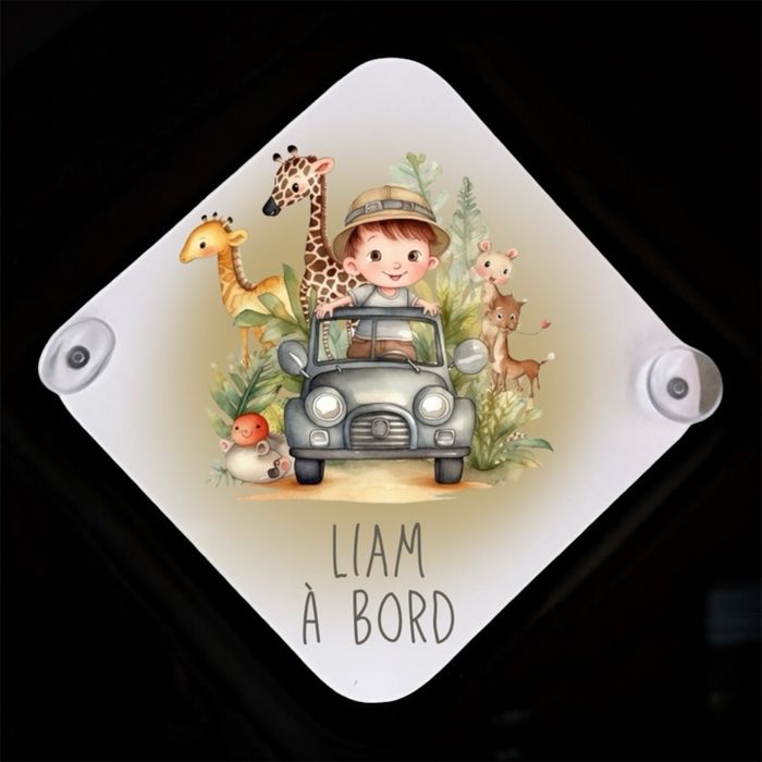 Pancarte de voiture « Bébé à bord » personnalisé - photo numéro 3