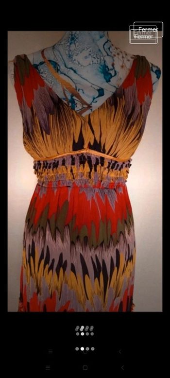 Robe d été à bretelles réglables multicolore, t 36