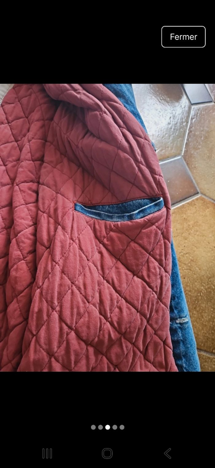 Veste en jean de qualité, col en cuir pour homme Levi's taille XL - photo numéro 3