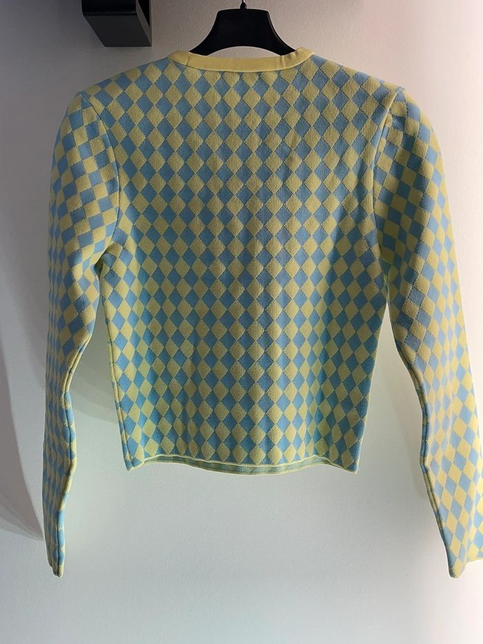 Maglia a rombi giallo e azzurro - photo numéro 2
