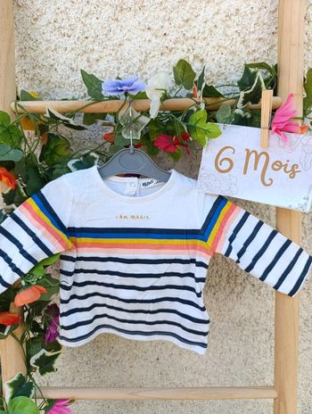 T-shirt manche longue 6mois Gémo