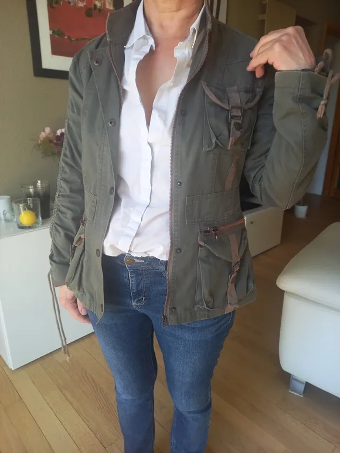 Blouson coton façon jean