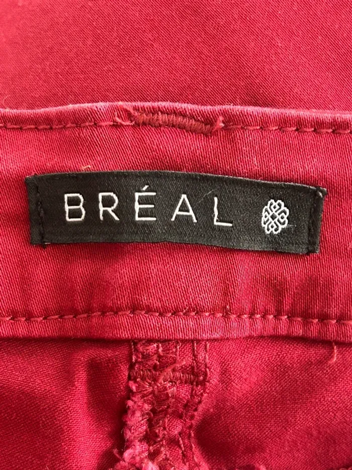 Pantalon droit Bréal taille 40 -couleur bordeaux - photo numéro 5