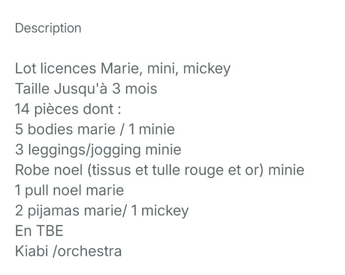Licence Marie Mickey - photo numéro 2