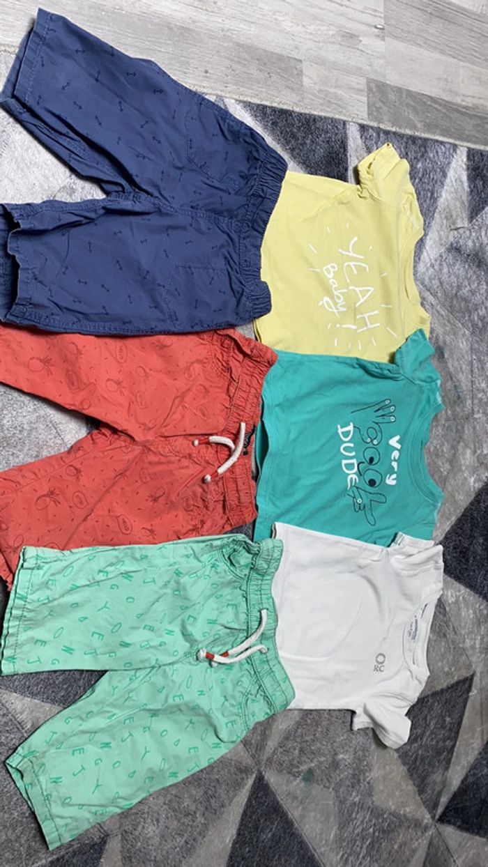 3 ensembles bermudas tee shirt
