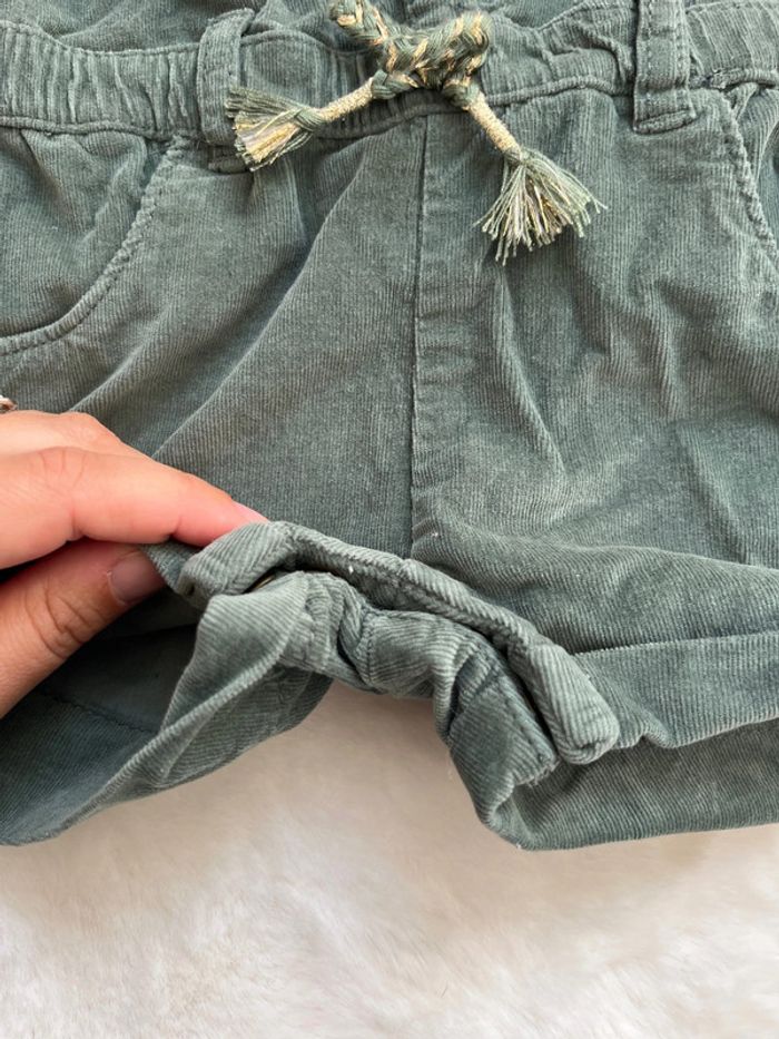 Combi short velour kaki 6 mois - photo numéro 4