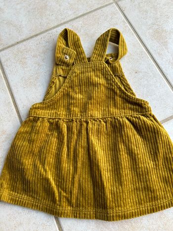 Robe en velours, kaki, bébé fille