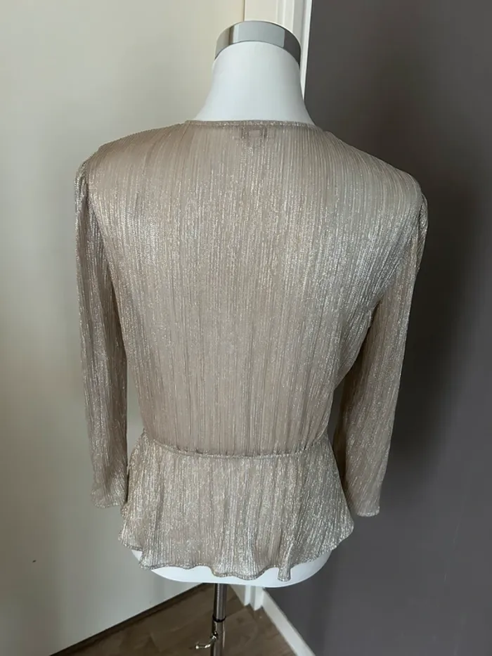 Pablo top haut blouse doré femme, taille 38 - photo numéro 5