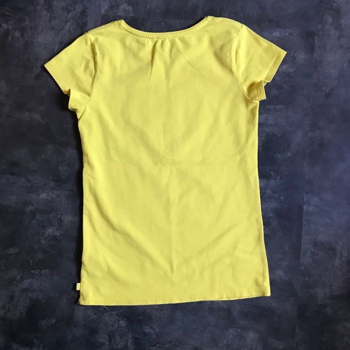 T-shirt jaune fleurs coeurs argentés 10 ans Okaidi - photo numéro 5