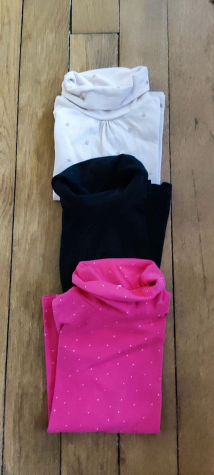 Lot t shirt col roulé