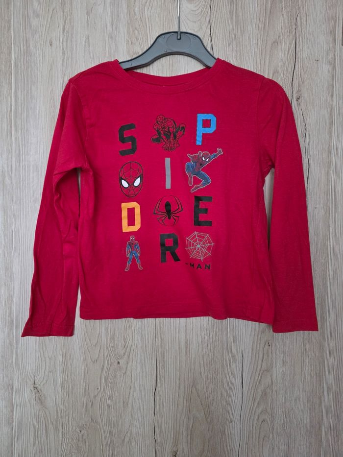 TEE-SHIRT GARÇON MANCHE LONGUE SPIDER-MAN MARVEL ROUGE 6ANS