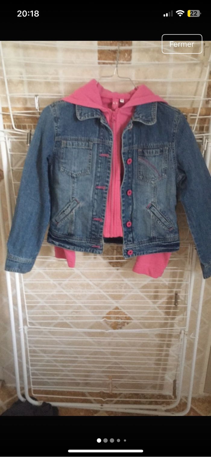 Ensemble veste en jeans et veste manches longues  fille